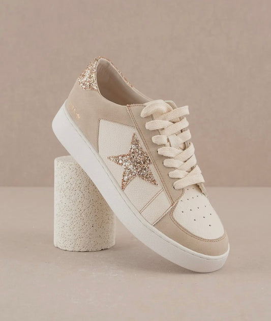 The Liberty Beige Glitter Star Sneaker