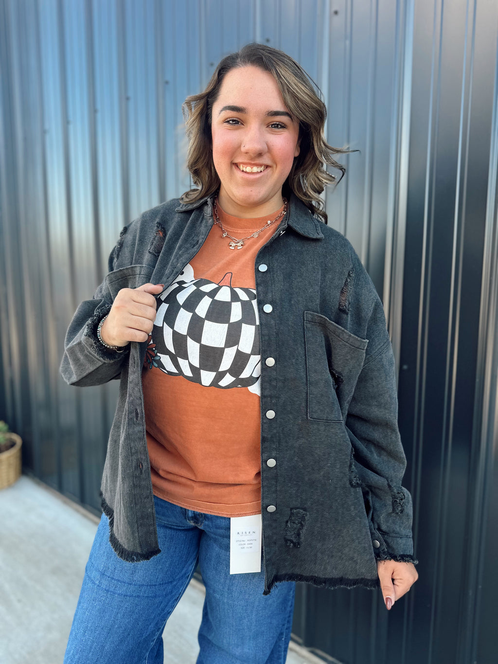 Black Oversized Jean Jacket