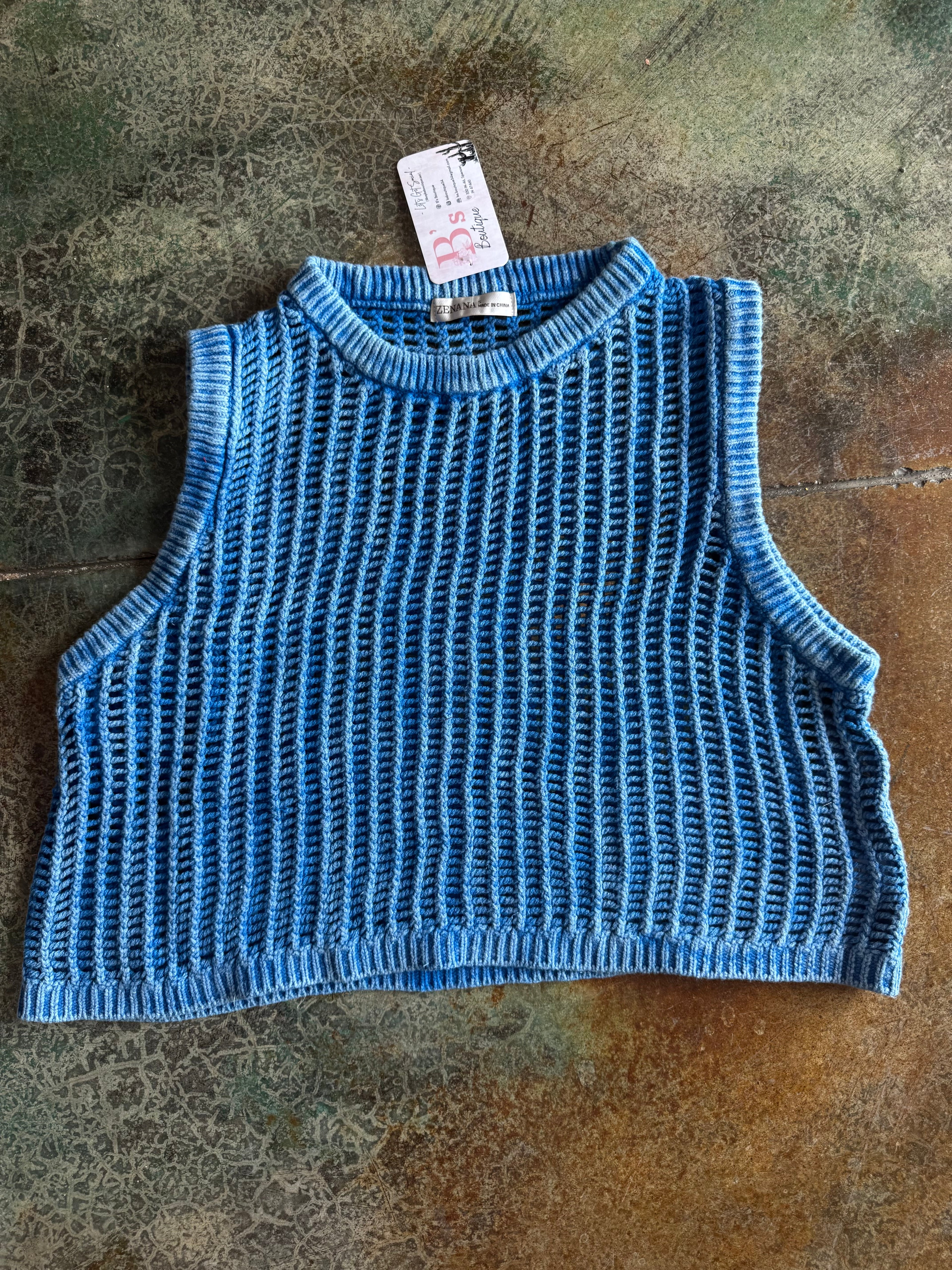 Knitted Top (Blue)