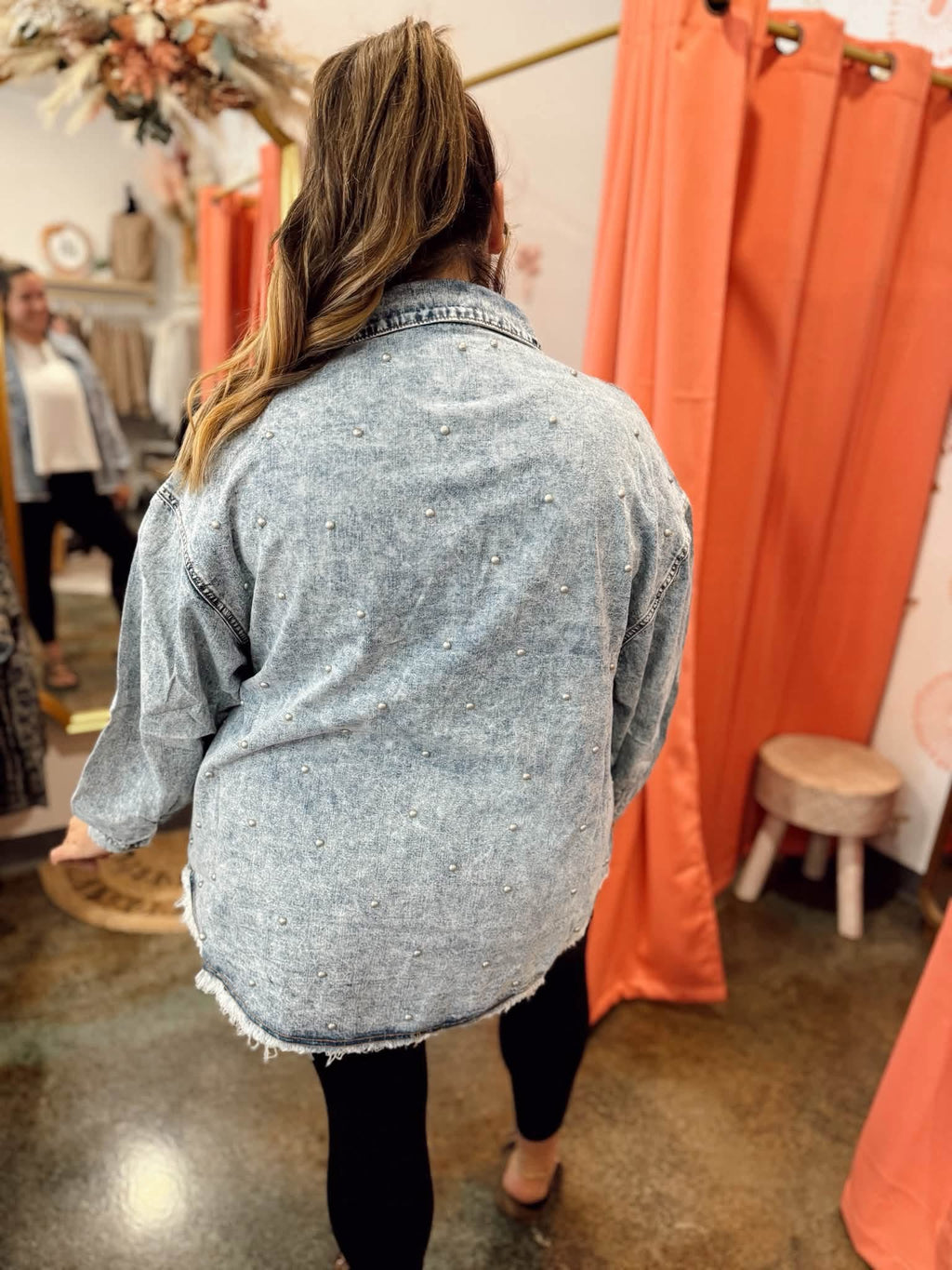 Pearl denim jacket