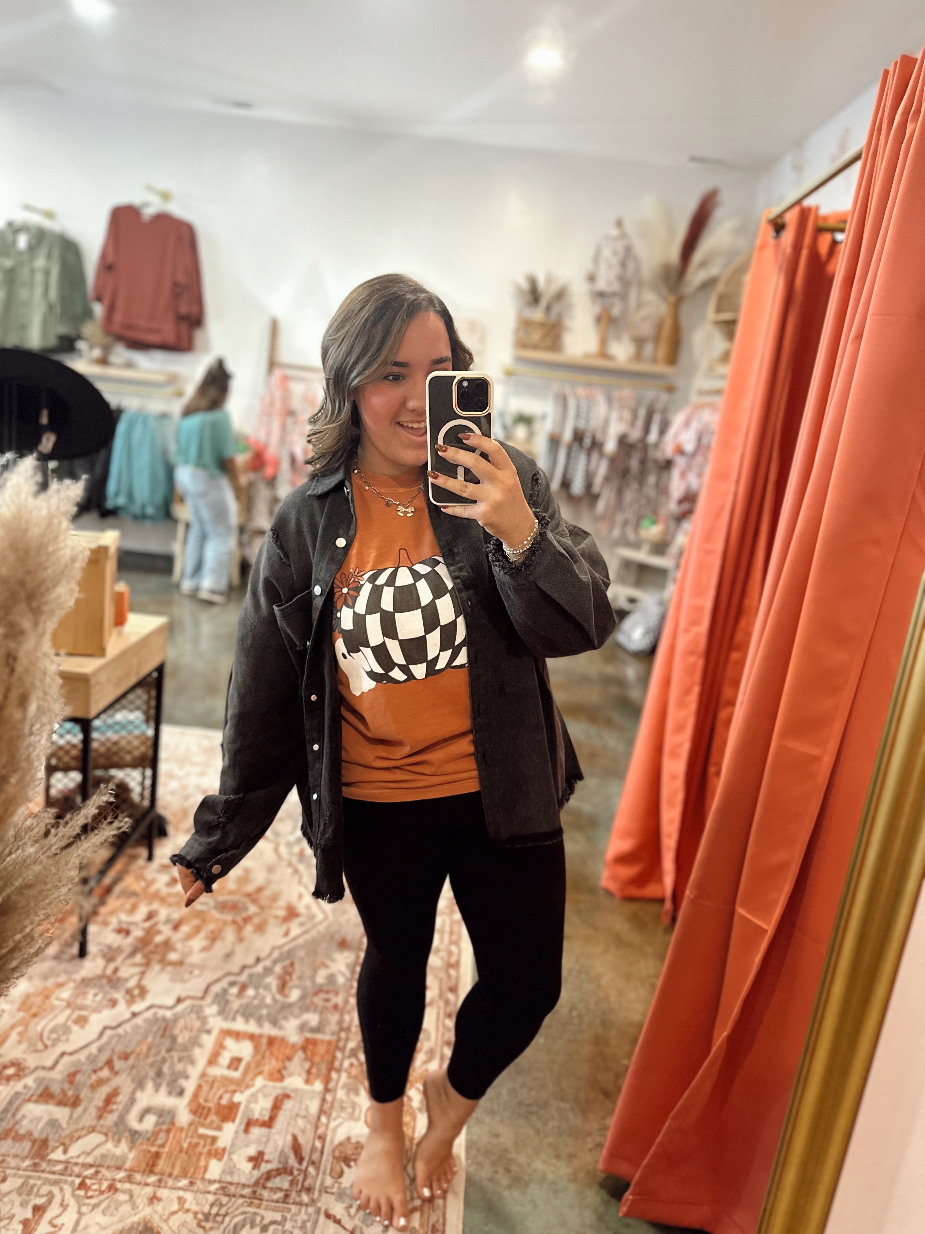 Checkered Pumpkin Tee