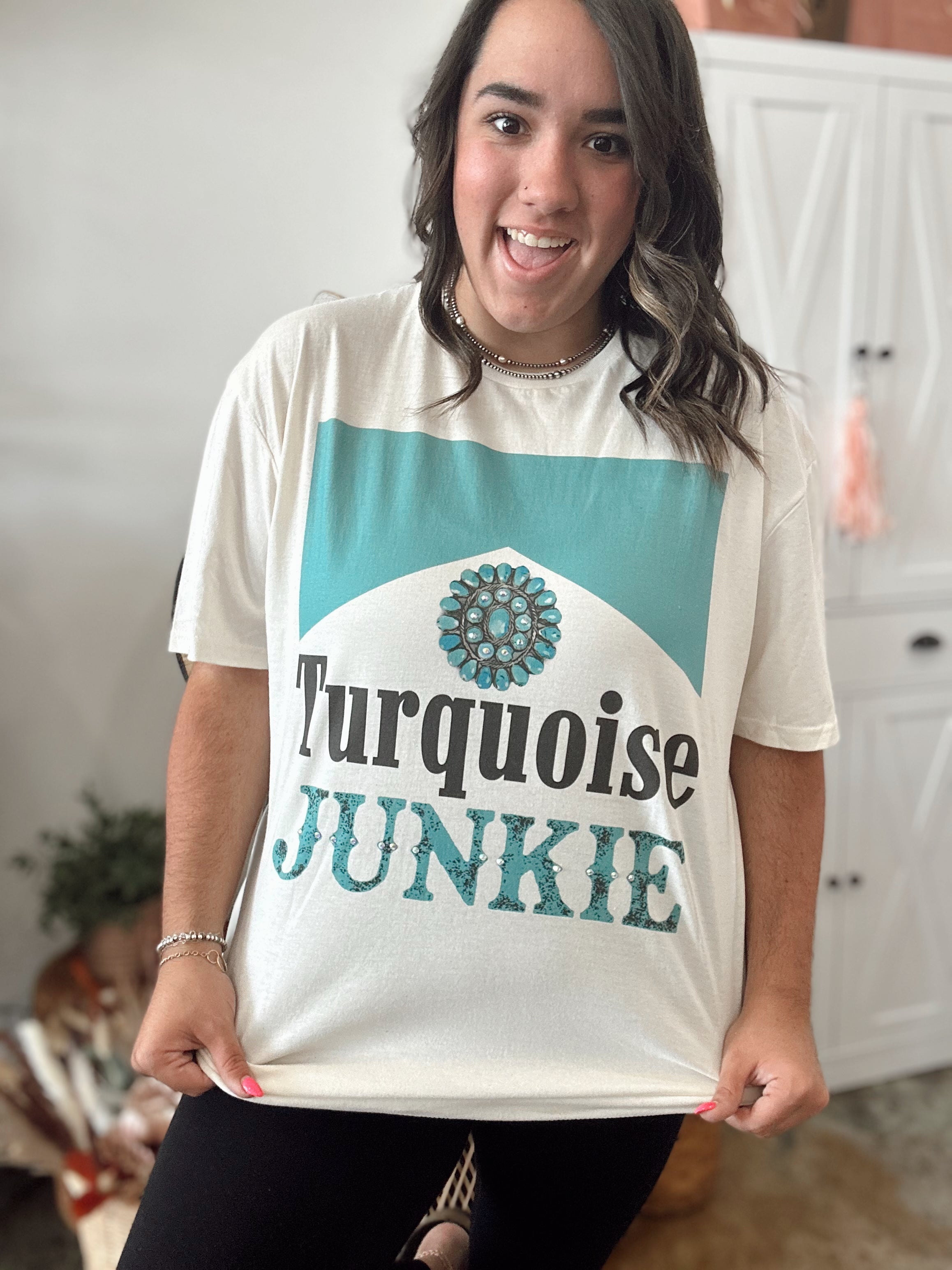 Turquoise Junkie Tee